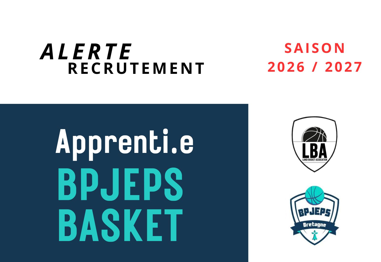 Le LBA recrute un.e Apprenti.e BPJEPS Basket Ball