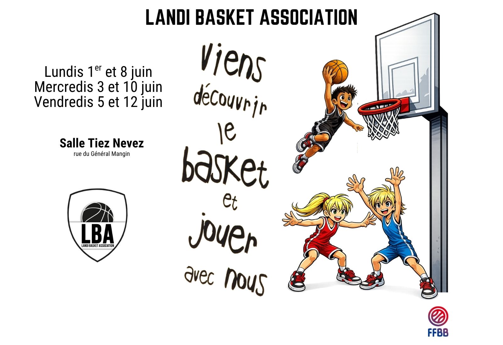 Entraînements ouverts 🏀 Mini et Jeunes - Inscription