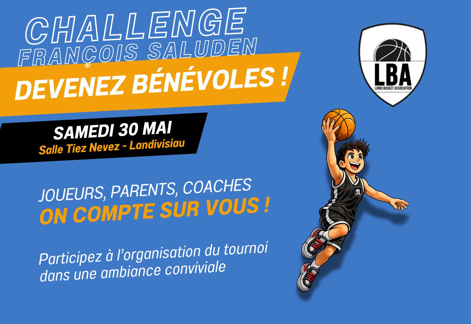 🏀 Appel à bénévoles – Challenge François Saluden