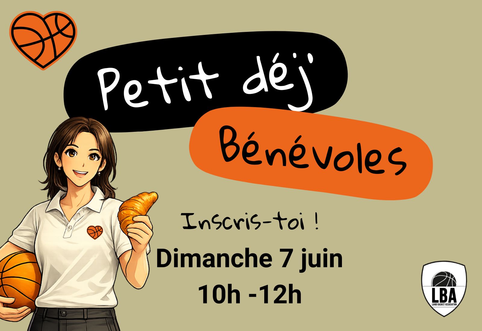 Petit déj Bénévoles - dimanche 7 juin - 10h/12h
